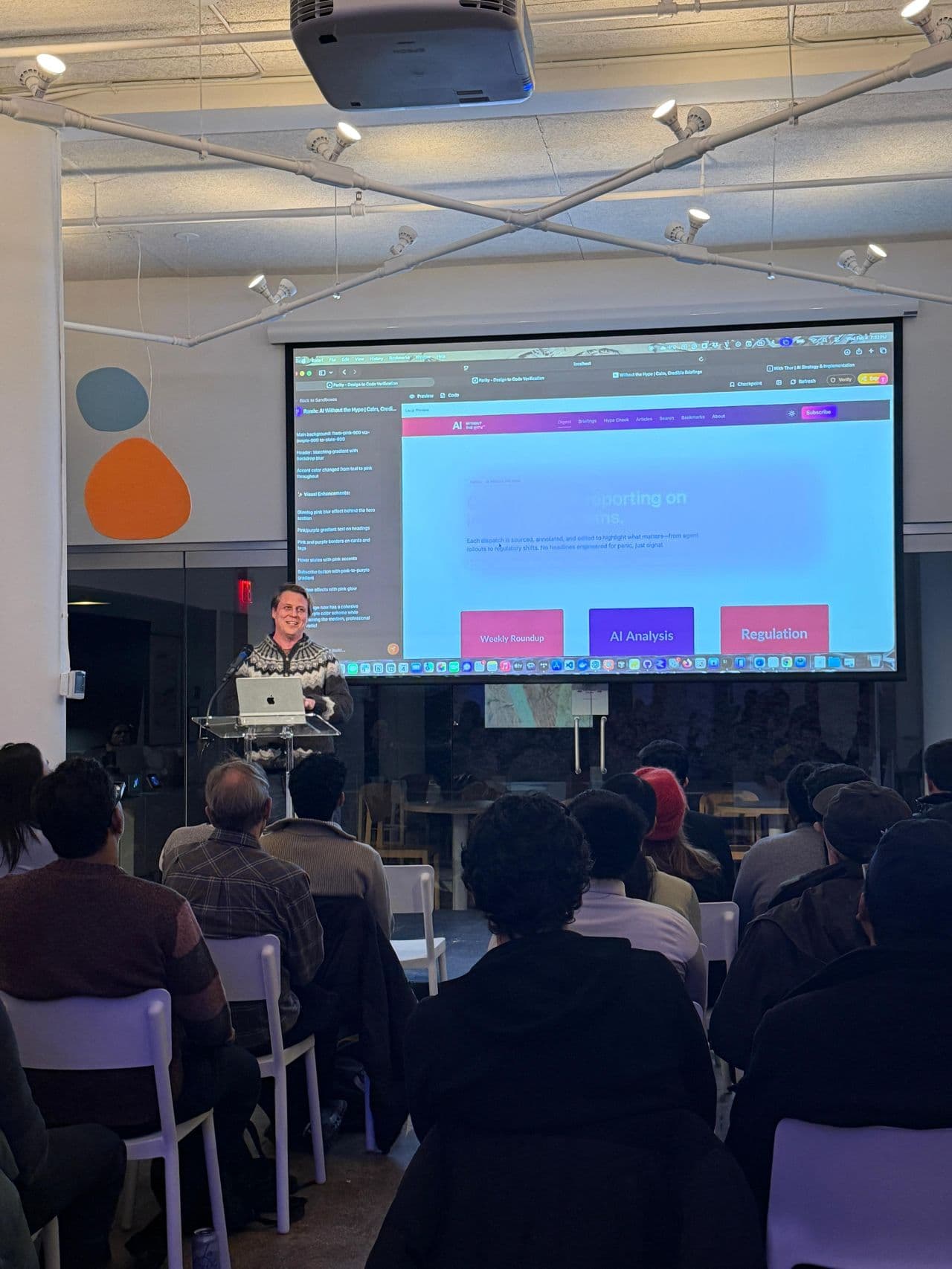 Thor presenting at Betaworks
